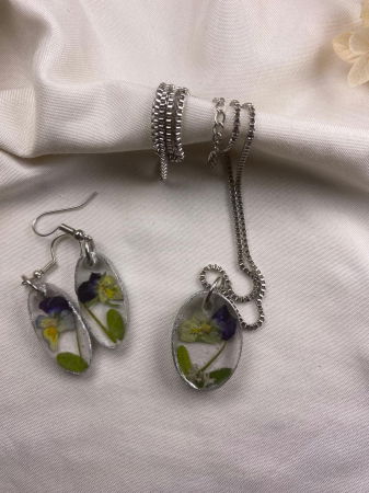 Set lantisor si cercei  'panselute' [3]