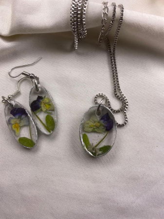 Set lantisor si cercei  'panselute' [1]