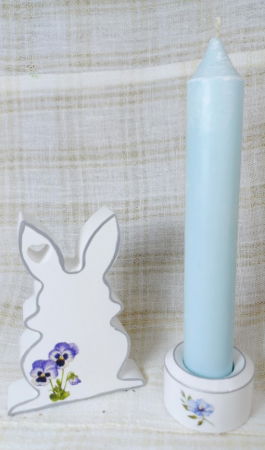 In recipient din ceramica handmade - Setul de Paște "Violet Bunny”