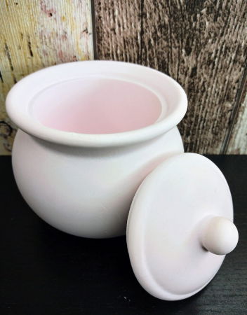 Recipient rotund din ceramica cu capac - handmade [2]