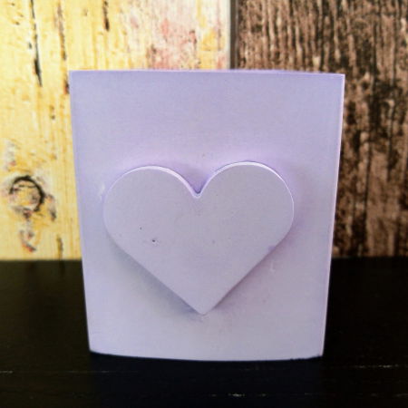 Ceramica handmade - Recipient patrat decorat cu inima mov