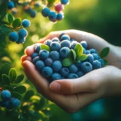 Tufa de afine si mana plina afine.