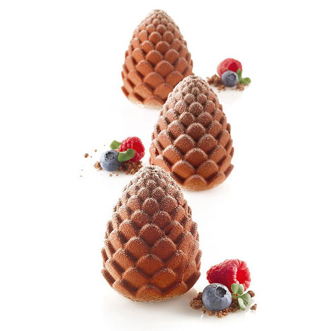 Ananas/Con Brad 3D, Ø6xH7.3 cm - Forma Silicon Monoportii, 5 cavitati [3]