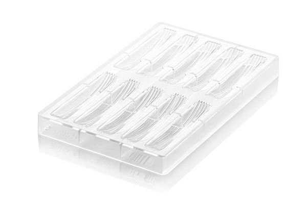 Batoane Ciocolata 11.9 x 1.8 x H 1.7 cm - Matrita Policarbonat Striatii, 10 cavitati (CH006) [2]