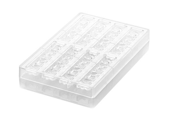 Batoane Ciocolata 12 x 2.5 x H 1.6 cm - Matrita Policarbonat Virgula, 8 cavitati (CH009) [2]