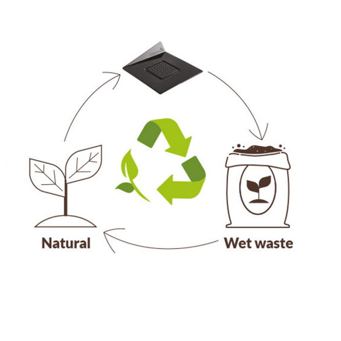 Baza Plastic Prezentare Monoportii, Compostable Rotund Negru, Ø 8.6 cm, Set 100 Buc [4]