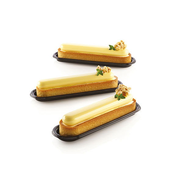 Baza Plastic Prezentare Monoportii, Model Alungit / Ecler Negru, 14 x 3.2 cm, Set 100 Buc [3]