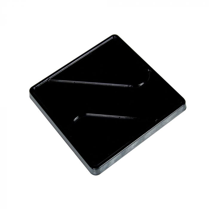 Baza Plastic Prezentare Monoportii, Model Patrat Negru 8.5 x 8.5 x H 0.7 cm, Set 250 Buc [1]