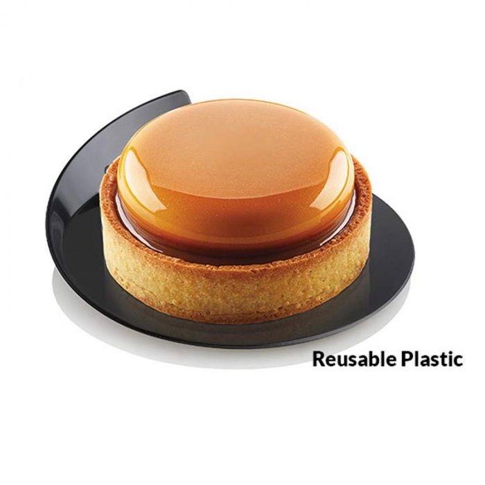 Baza Plastic Prezentare Monoportii, Model Rotund Negru, Ø 8.6 cm, Set 100 Buc [2]