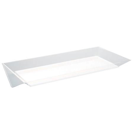 Tavite Plastic Prezentare Produse, Model Dreptunghiular Transparent, 24.5 x 11 x H 1.8 cm, Set 50 Buc [1]