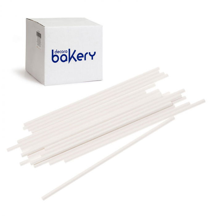 Betisoare Hartie Termorezistenta LolliPops / CakePops, Ø 0.4 x L 22.8 cm, Set 6100 Buc [1]