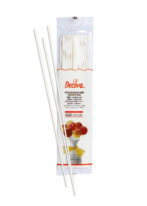 Betisoare LolliPops / CakePops, Hartie Termorezistenta, Ø 0.4 x L 15.2 cm, Set 25 Buc [1]