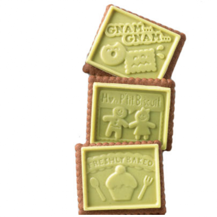 Biscuiti - Decupator Dreptunghi 4.7x5.7xH0.5 cm, Forma Silicon Gnam Gnam, 6 cavit. (CKC04) [2]