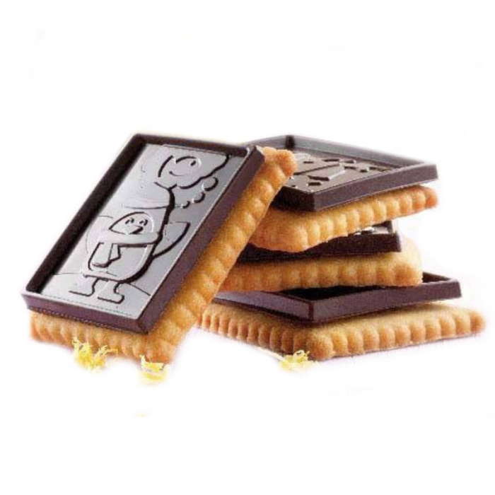 Biscuiti - Decupator Dreptunghi 4.7x5.7xH0.5 cm, Forma Silicon Om Zapada, 6 cavit. (CKC01) [2]