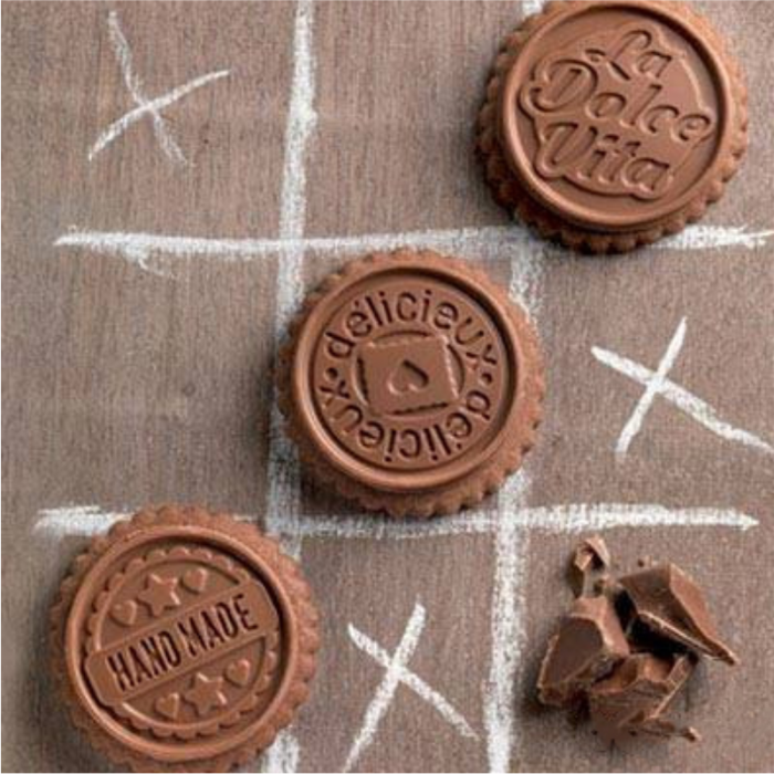 Biscuiti - Decupator Rotund Festonat Ø5.7xH 0.5 cm, Forma Silicon Dolce Vita, 6 cavit. (CKC05) [2]