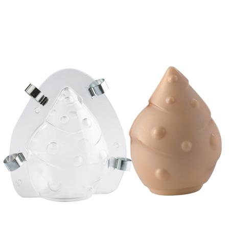 Bradut Craciun Stilizat 3D, 9x8xh12 cm - Matrita Plastic fixare Cleme [1]
