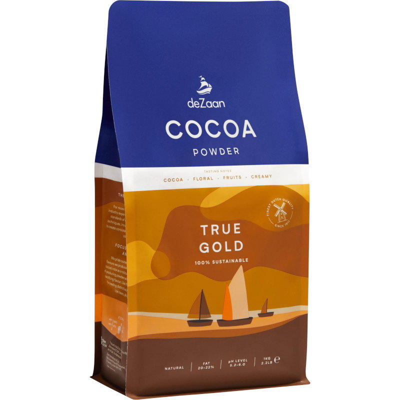 Natural Cocoa Powder, True Gold by deZaan, 1 kg bag [1]