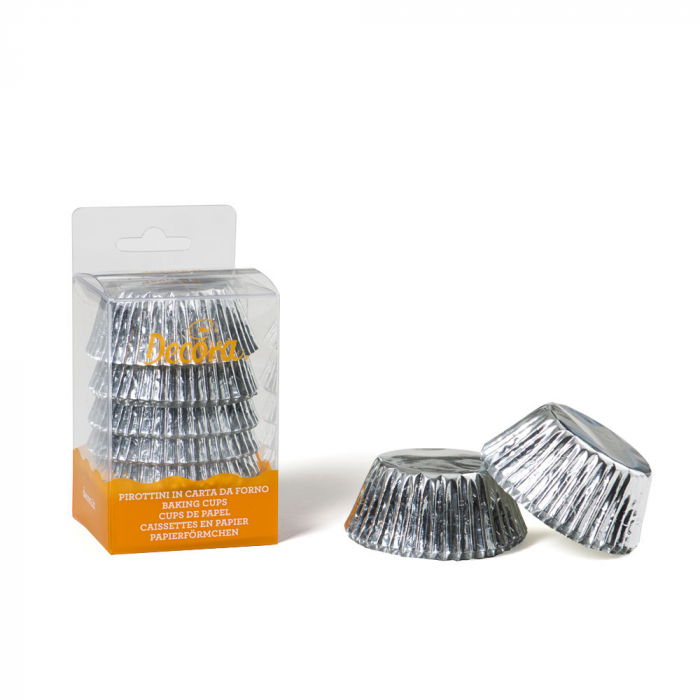 Chese L Hartie Argintiu, Ø 5 x H 3.2 cm, 60 buc [3]