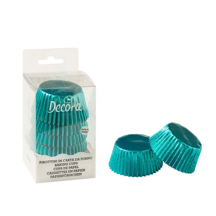 Chese L Hartie Bleu Metalizat, Ø 5 x H 3.2 cm, 60 buc [1]