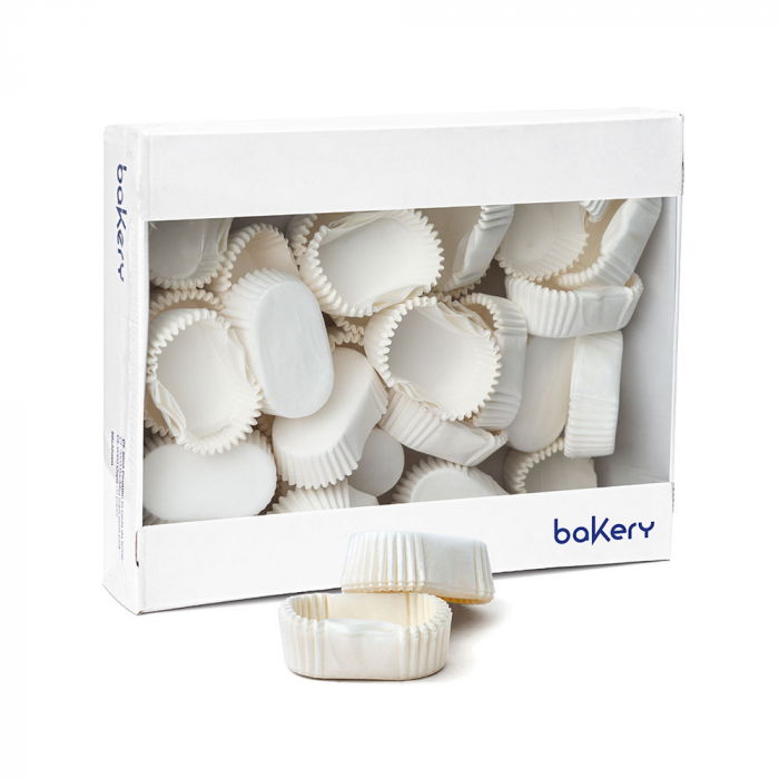 Chese Ovale Hartie Alb, 11.5 x 6.5 x H 2.5 cm, 240 buc [2]