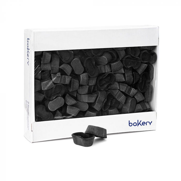 Chese Ovale Hartie Negru, 4.5 x 2.5 x H 2 cm, 3000 buc [2]