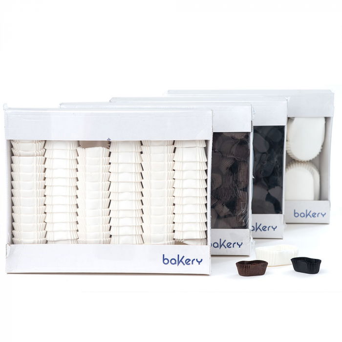 Chese Ovale Hartie Negru, 4.5 x 2.5 x H 2 cm, 3000 buc [3]