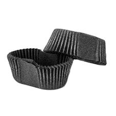 Chese Ovale Hartie Negru, 4.5 x 2.5 x H 2 cm, 3000 buc [1]