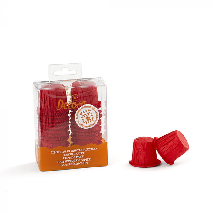 Chese S Hartie Creponata Rosu, Ø 3 x H 3.5 cm, 35 buc [3]