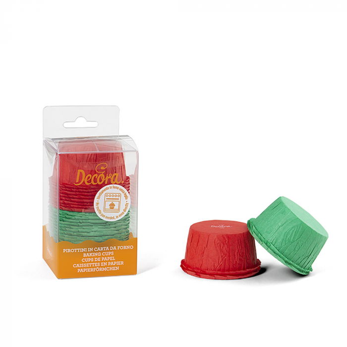 Chese XL Hartie Creponata ColorMix, Rosu si Verde, Ø 5.5 x H 3.5 cm, 25 buc [3]