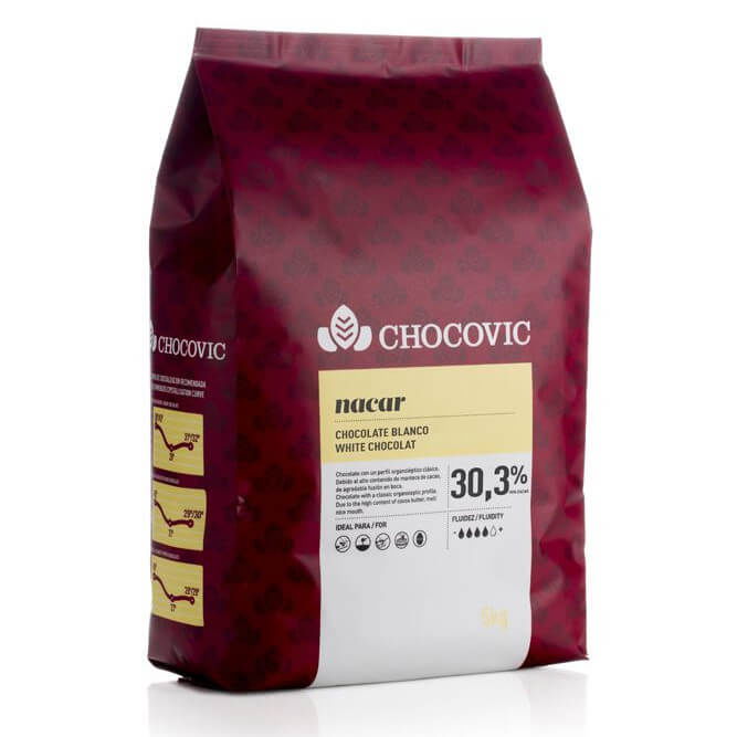 Ciocolata Alba 30.4% Nacar, 5 Kg, Chocovic [1]