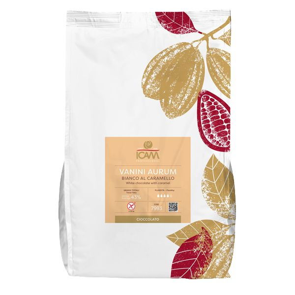 Ciocolata Alba cu Caramel, 43%, Vanini Aurum, Icam, 1.5 Kg [1]