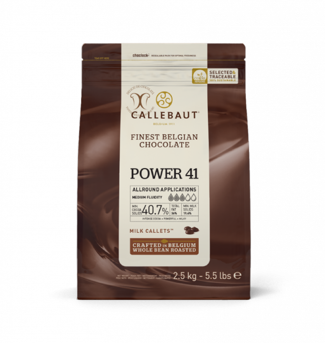 Ciocolata cu Lapte 40.7% POWER 41, 2.5 Kg, Callebaut [1]