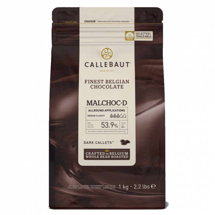 Ciocolata Neagra fara zahar 53.9%, 1 kg, Callebaut [1]
