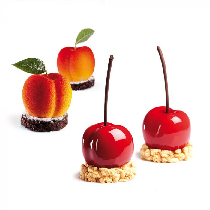 Cireasa/Piersica 3D, Ø5.8xH4.6 cm - Forma Silicon Monoportii Forcone, 20 cavitati [3]