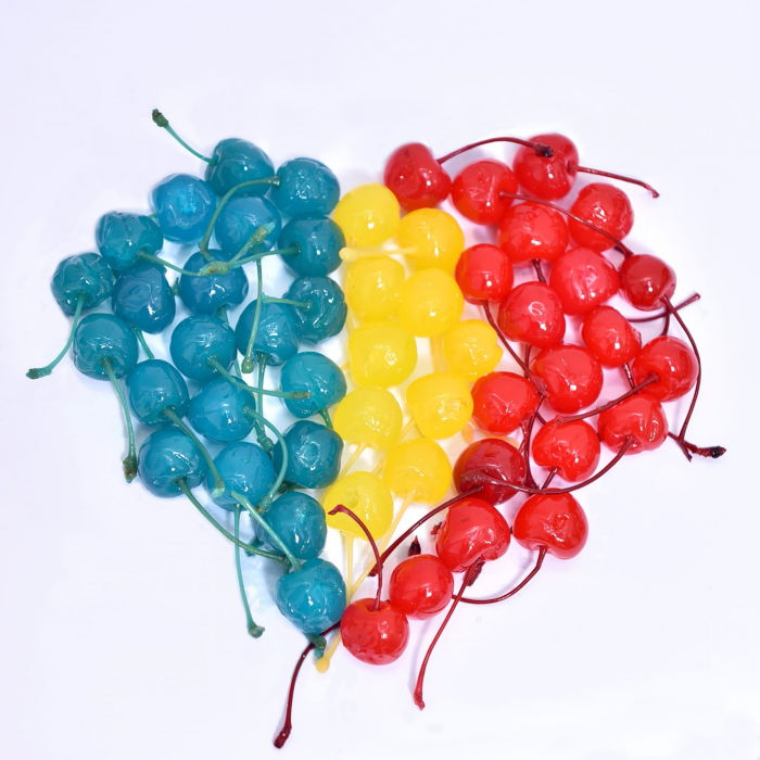 Cirese Albastre confiate pentru cocktail cu codita in sirop [2]