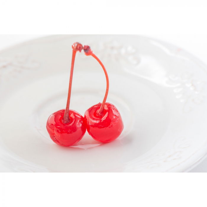 Cirese Rosii confiate pentru cocktail cu codita in sirop [2]