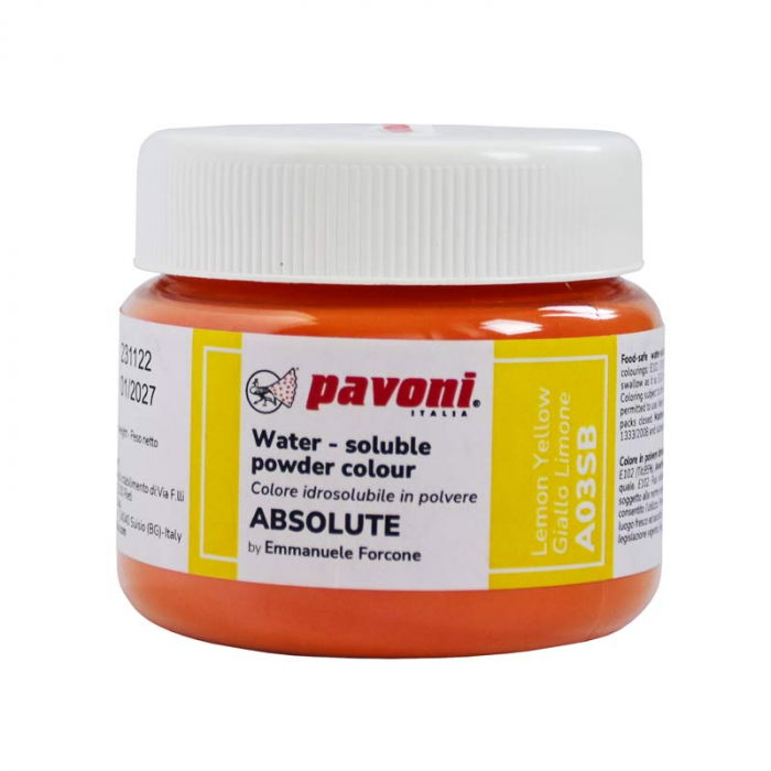 Colorant Alimentar Hidrosolubil Pudra ABSOLUTE, Galben-Lamai fara E171, 50 g [1]