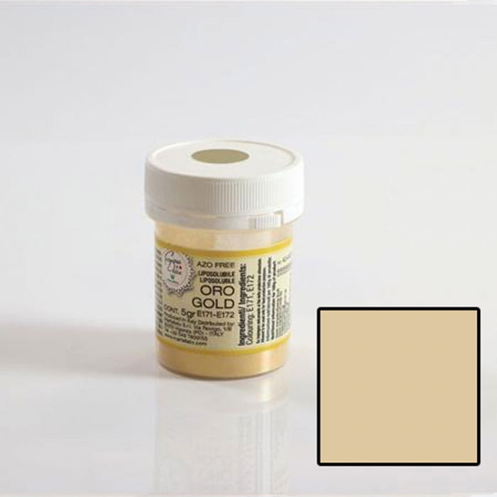 Colorant Alimentar Liposolubil Pudra Perlata, Auriu Sclipitor fara E171, 5 g - Azo Free [1]