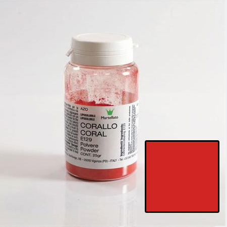 Colorant Alimentar Liposolubil Pudra, Rosu-Coral fara E171, 25 g [2]