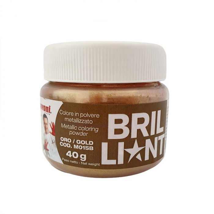 Colorant Alimentar Liposolubil Pudra Auriu fara E171, 40 g [1]