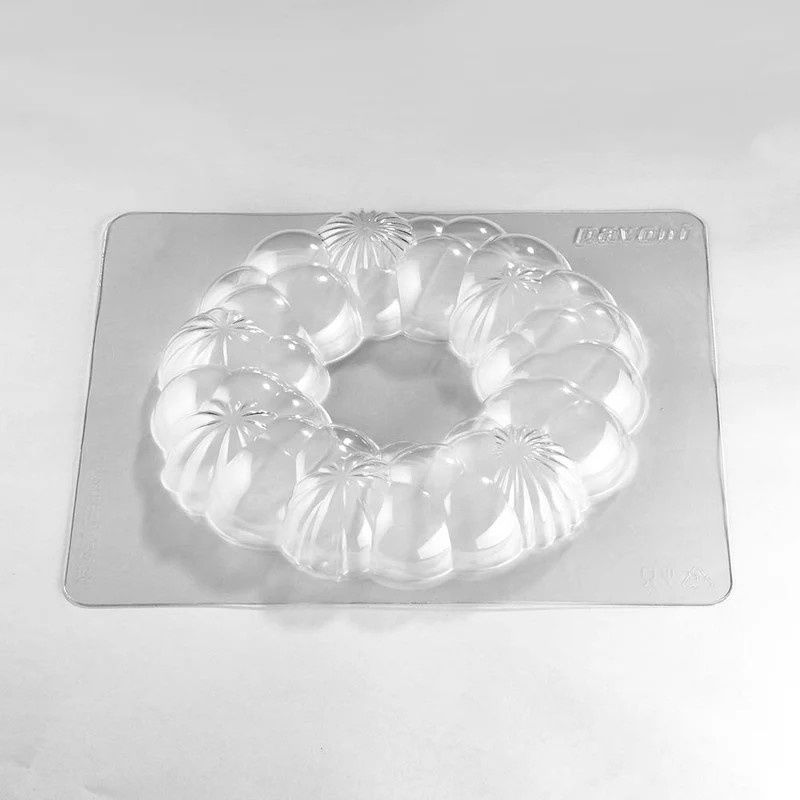Coronita de Craciun 3D, Ø 18 x H 5.5 cm, Set Matrite Plastic 2 Subiecte Ciocolata [4]