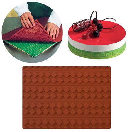 Covoras Silicon Blat Decor Relief Model Patratele, 60x40 cm [1]