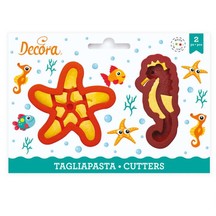 Creaturi Marine - Decupatoare Plastic Ø 7.7 si 8.7 x H 2.2 cm, Set 2 Buc [1]