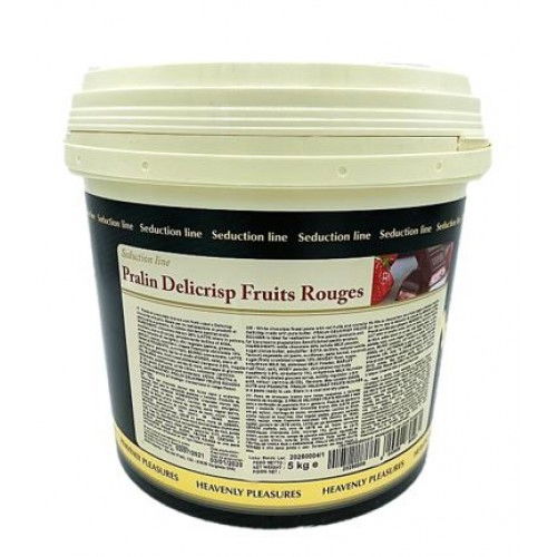 Crema Crocanta Ciocolata Alba si Fructe rosii, Pralin Delicrisp Fruits Rouges, IRCA,5Kg [1]