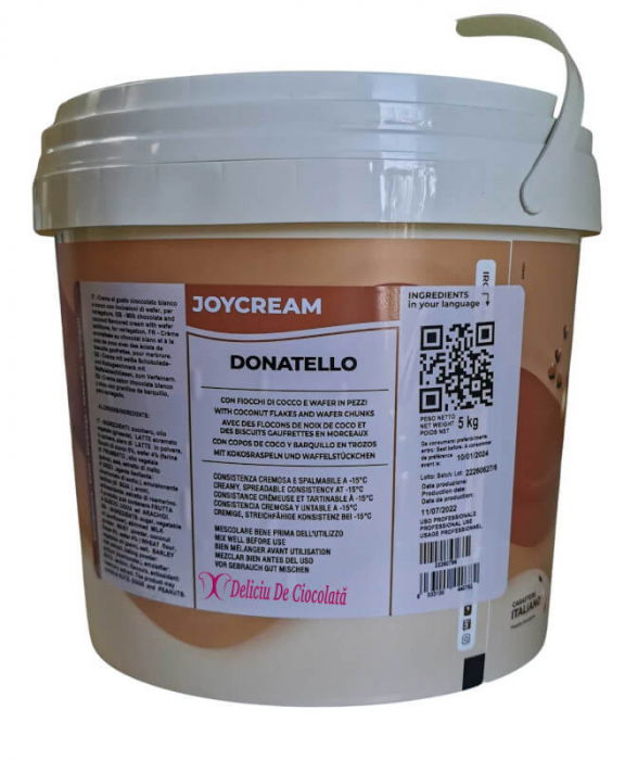 Crema tartinabila fulgi de Cocos si Vafa, Joycream Donatello, 5kg [1]