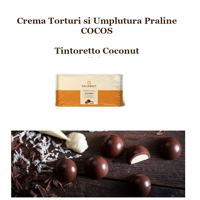 Crema Torturi Cocos, Tintoretto Coconut, Callebaut, 5 Kg [1]