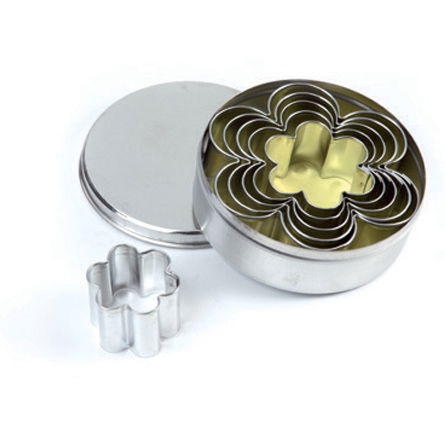 Floare 6 Petale - Decupatoare Inox Ø 4 - 9.5 x H 3 cm, Cutie 6 Buc [1]