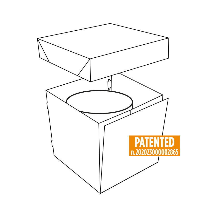 Cutie Patrata Desert / Tort, Carton Alb, 20.5 x 20.5 x H 15 cm [2]