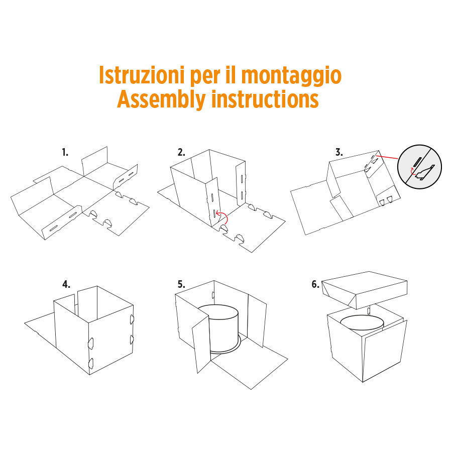 Cutie Patrata pentru Tort, Carton Alb, 30.5 x 30.5 x H 25 cm [3]