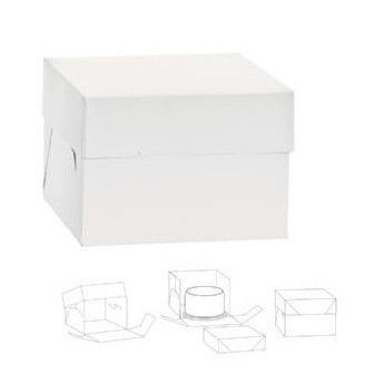 Cutie Patrata Desert / Tort, Carton Alb, 36.5 x 36.5 x H 36 cm [2]